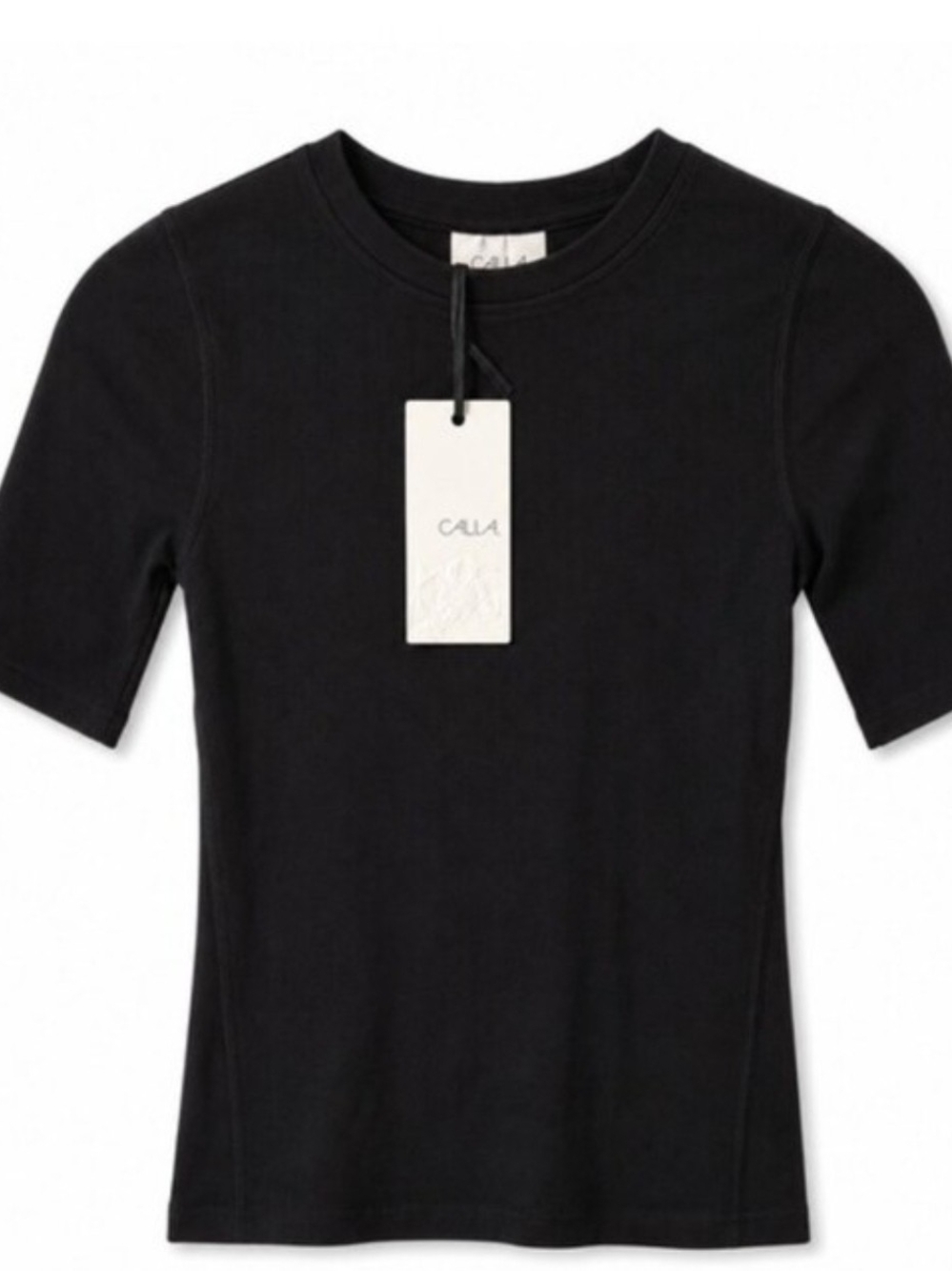 CALA Women’s Black Short Sleeve Crew Tee Xs